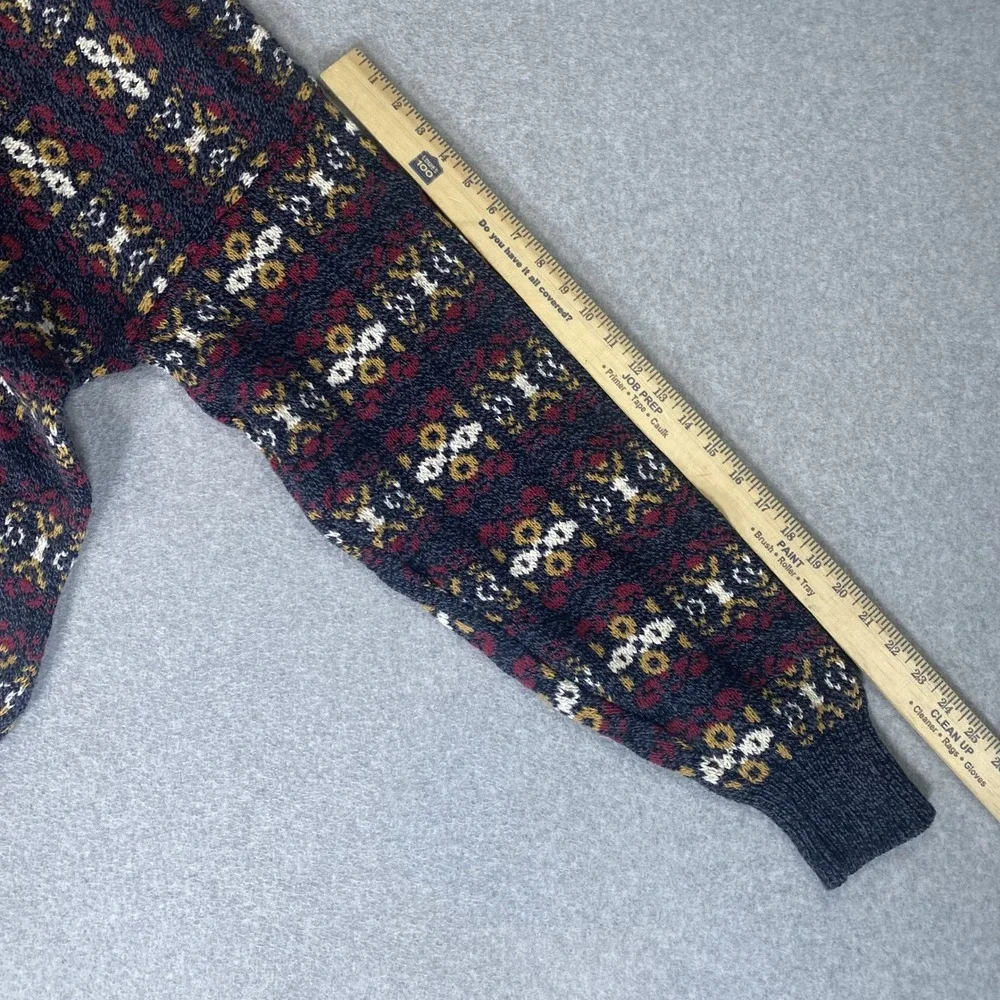 Vintage OshKosh B'gosh Sweater Mens XL Multi Colo Geometric Knit Made in USA